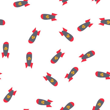 pattern nagasaki atomic bomb cartoon. manhattan trinity, warhead blast, mushroom isotopes nagasaki atomic bomb sign. seamless symbol vector illustration