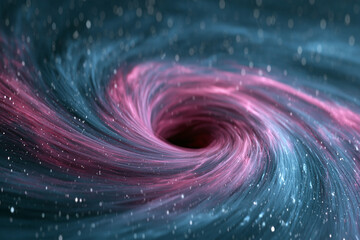 Obraz premium Cosmic portal or wormhole in deep space with swirling nebula energy and stars