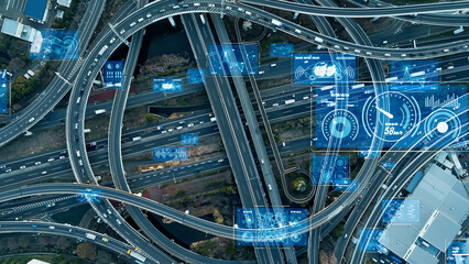 都市交通とデジタルテクノロジー　ITS　MaaS　ドローン空撮