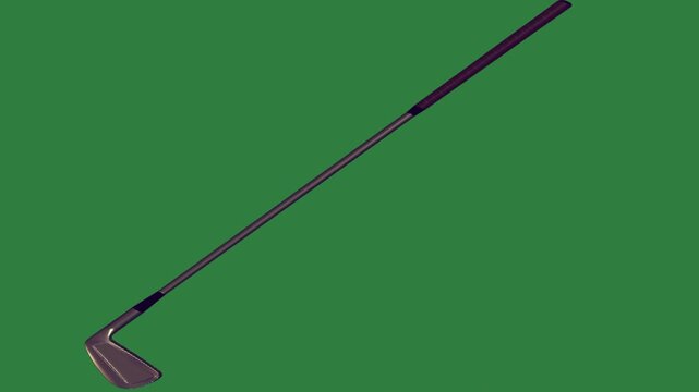 Golf Club Ball Animated Green Screen Chroma Key Background