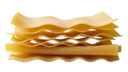 Fototapeta premium Stack of wavy lasagna pasta sheets