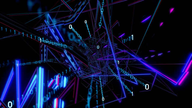 Digital communication network concept. Abstract background.