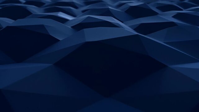 Blue corporate abstract background with dark geometric wave pattern and smooth light, modern low poly texture for business design, seamless SEO friendly wallpaper