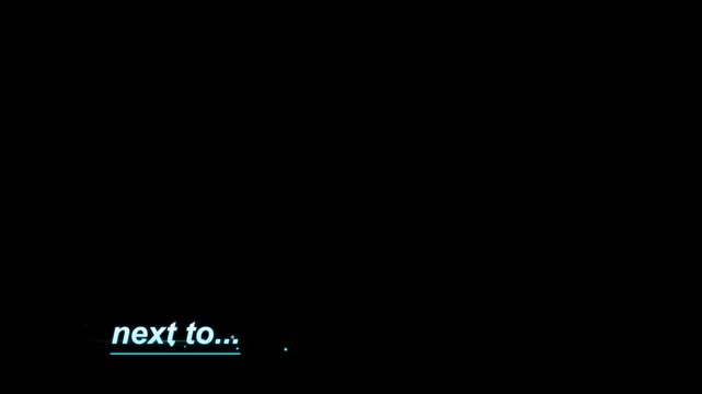 Minimalist Typography Concept Design Displaying The Words Next To On A Solid Black Backdrop