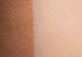 Fototapeta premium Closeup view of human skin showing a comparison between a dry and a moisturized section