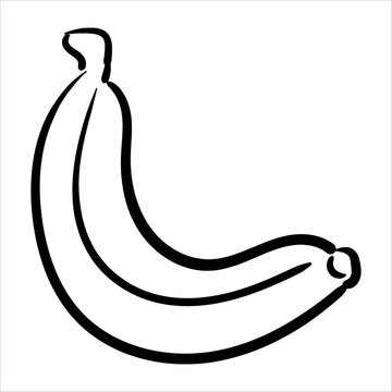 A banana doodle style, perfect for health, diet, and food-related designs.