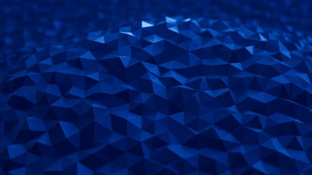 Abstract Blue Polygon Background for Corporate Design, Digital Texture with Geometric Pattern and Dark Light Contrast for Modern Business Wallpaper