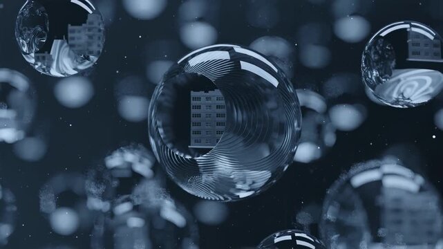 Closeup of a digital wallet app displaying fractional ownership tokens of real estate properties with blurred background emphasizing secure blockchain integration.