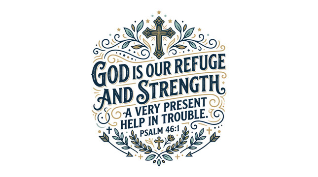 God is our refuge and strength, a very present help in trouble, Psalm 46:1
