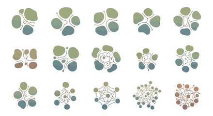 Fototapeta premium Collection of various animal paw prints.