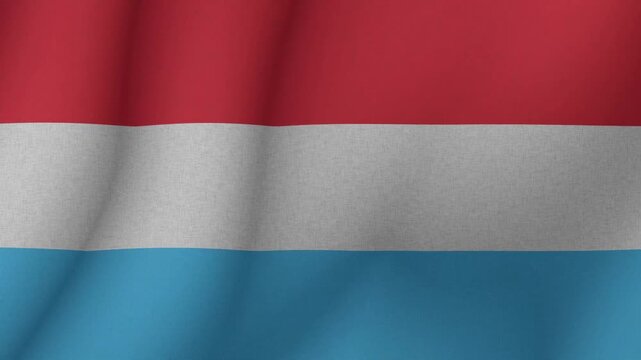 The flag of the flag of Grand Duchy of Luxembourg. The flag of Luxembourg flag in 3d format. 1080p HD animation for presentation