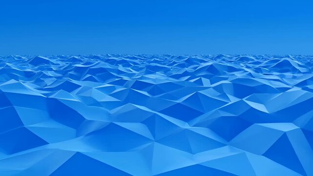 Blue corporate background abstract low poly texture geometric landscape pattern horizon sky gradient, abstract blue low polygon landscape with geometric surface and horizon, clean minimal design
