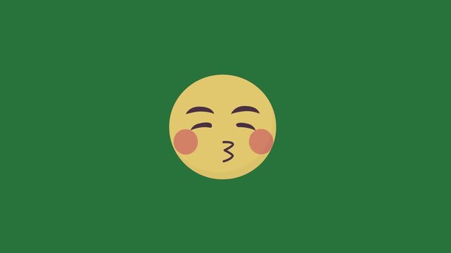 Border Yellow Sad Animated Green Screen Chroma Key Background