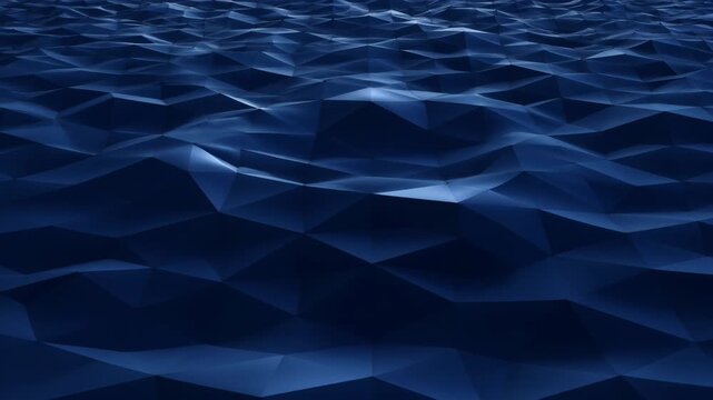 Abstract blue corporate polygon background with geometric lowpoly surface texture and digital gradient wave pattern for modern design and clean seamless technology backdrop