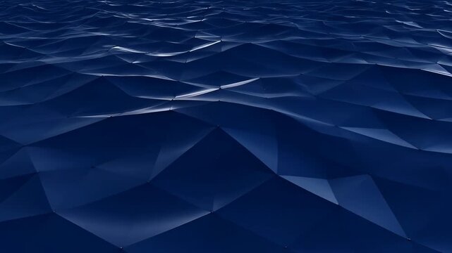 Blue background corporate abstract geometric pattern with polygon wave texture and dark gradient, modern digital surface for business design and calm light reflections for SEO friendly modern design