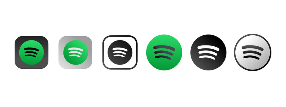 Spotify music streaming service mockup with music display theme, playlist interface, and playback screen design. Vector illustration for digital music platform sample UI. Spotify Music Player UI