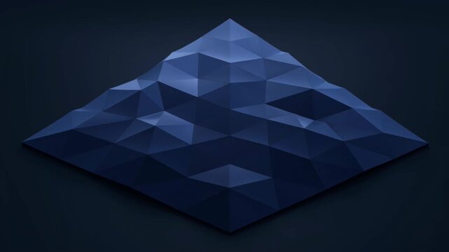 Blue corporate background abstract polygon geometric low poly digital dark gradient modern design minimal texture pattern shape with blue geometric pyramid and blue polygon pyramid surface for SEO