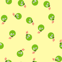 Naklejka premium pattern fuse bomb character cartoon. blast dynamite, grenade warhead, tnt c4 fuse bomb character sign. seamless vector illustration