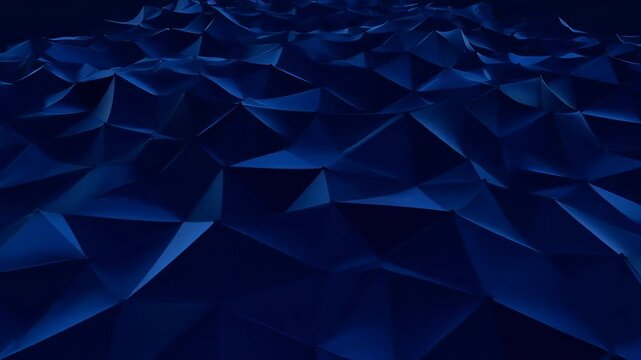 Blue background corporate abstract polygon texture with dark geometric wave pattern and deep gradient lighting for modern design use, SEO friendly abstract geometric background asset for creative