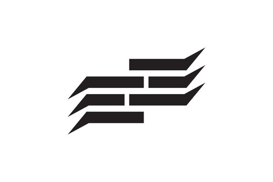 Abstract Blockchain Tech Logo Cyber Data Stripe Pattern Crypto Finance Network Brand Icon Vector