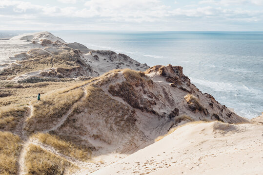 Denmark, North Jutland, steepcoast at lighthouse Rubjerg Knude