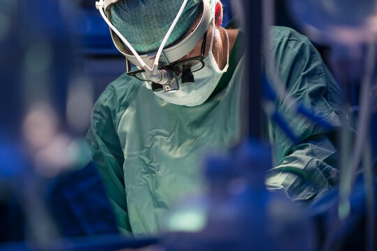 Surgeon during a surgery