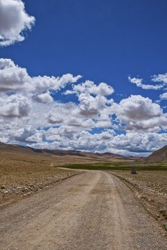 Open wide scenery in Tibet along the southern route into Western Tibet, Asia