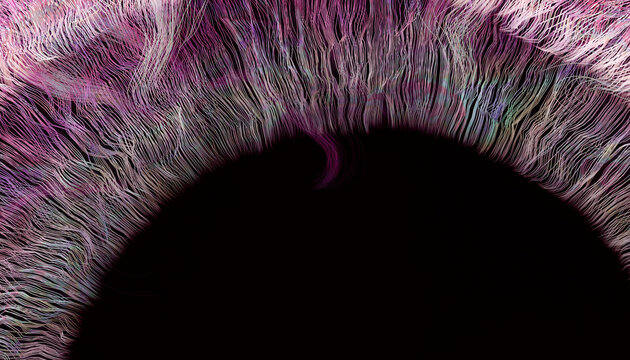 Abstract macro illustration of a purple iris and pupil