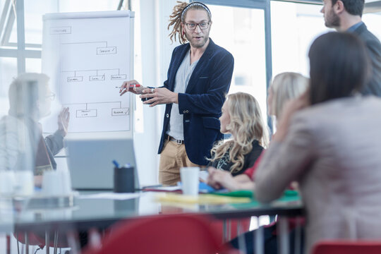 Business people in a workshop