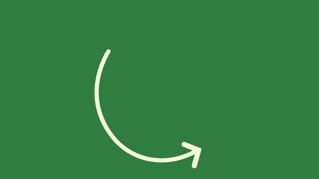 green screen arrow pointing up horseshoe apple letter u outline animated chromakey design composition motion figure backgrounds gesture