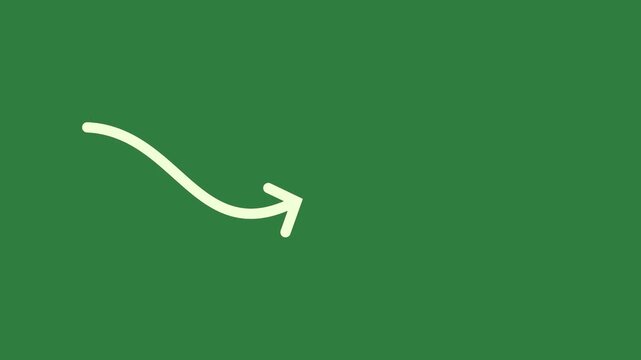 green screen arrow pointing up wave animated chromakey illustration elements expression design composition backgrounds figure frame