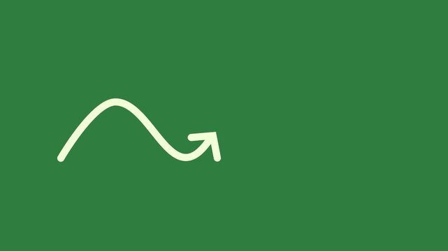 green screen number 7 arrow letter m wave logo animated chromakey expression scene elements creative emotion style composition