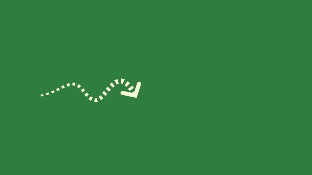 green screen arrow wallpaper dotted line small object animated chromakey composition illustration style expression cartoonish scene