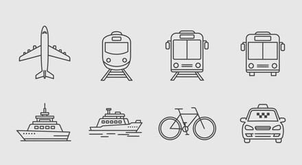 Vehicles for Land Sea Air Transport. © Story