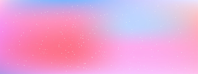 Fototapeta premium Dreamy pastel gradient with fluffy clouds, sparkles, and soft bokeh creates magical fairytale backdrop perfect for princess themes, romantic designs, and fantasy illustrations.