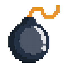 Fototapeta premium Pixel Bomb Illustration