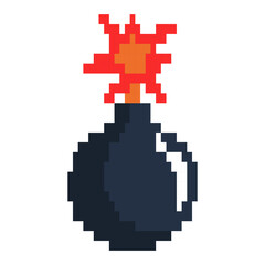 Obraz premium Pixel Bomb Illustration