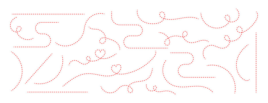Hand drawn curve dotted line, Spiral dotted line hand drawn, Dotted lines path. Hand drawn curve dotted line arrow set. Hand drawn curve dotted line. Curly dotted line. Dotted spiral curve line.