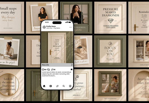 Social media post templates