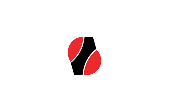 Abstract S letter dynamic monogram logo design vector, modern red black initial sports brand icon