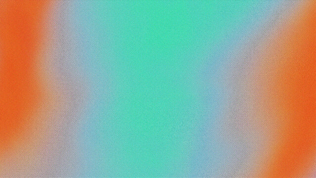 Orange and teal risograph halftone with symmetrical vertical color bands and authentic offset print dot texture. Suits a retro fashion branding and graphic poster design workflow