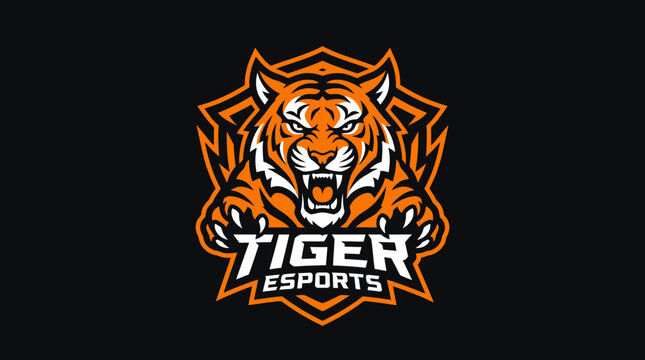 Tiger Esports Gaming Logo Design.