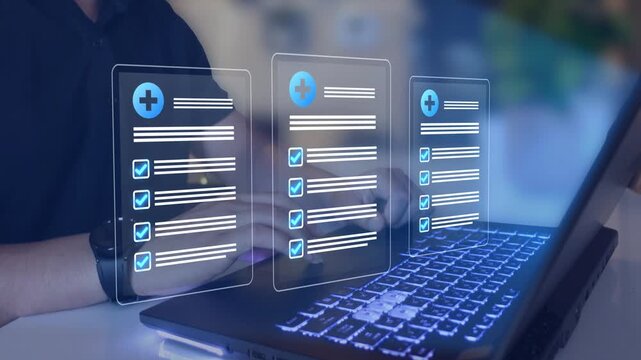 Healthcare information management. Medical electronic database and patient documents.