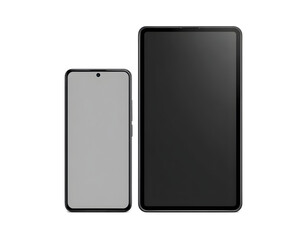 Naklejka premium Modern smartphone and Digital isolated on a white background