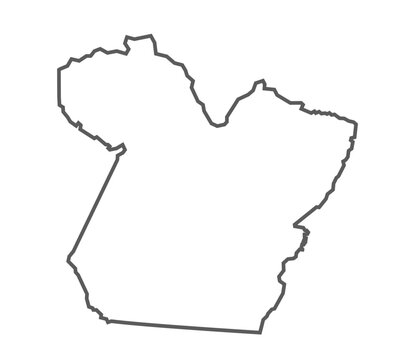Par&aacute; state map with all municipalities in clean gray line style