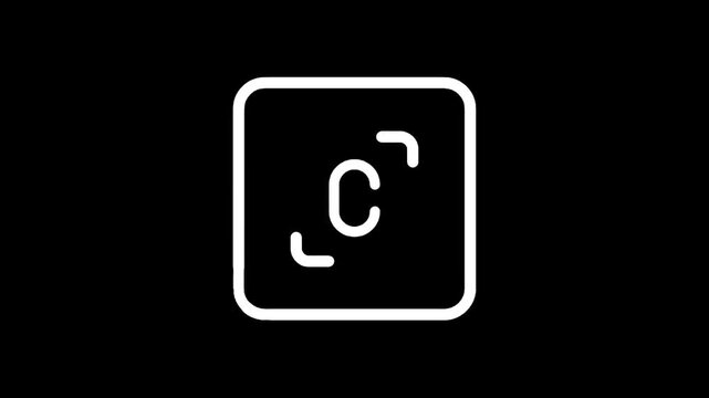 Simple icon representing the element carbon with atomic number 6 and symbol C