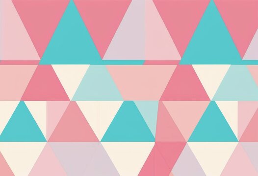 Seamless background pattern combining pink and green geometric polygons