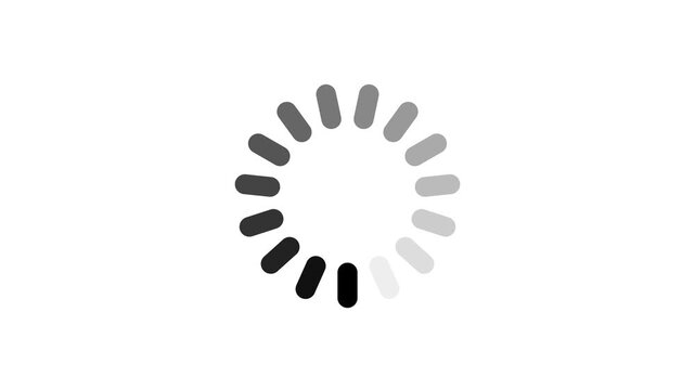 Looping animation of a spinning wheel sketch on a transparent background 4k video animation.