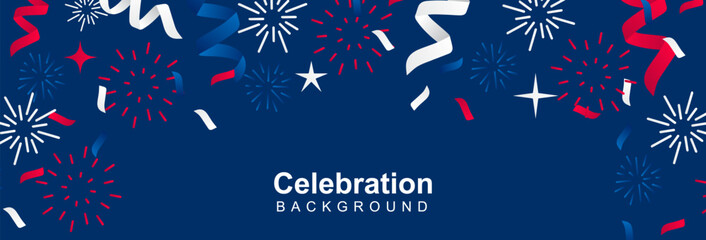 Happy Fourth of July Independence day USA Background,  250th anniversary banner, America 250 years Independence or , veterans, labor, memorial and other events, Vector illustration. © bodonk