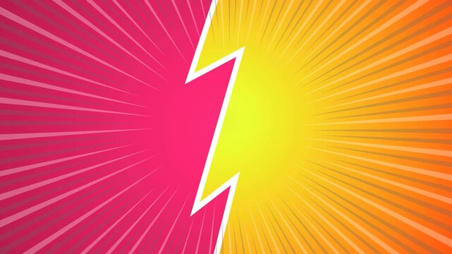 Comic Background Animation vs. Classic Retro Style Radial Line Speed ​​Comics Used for Books